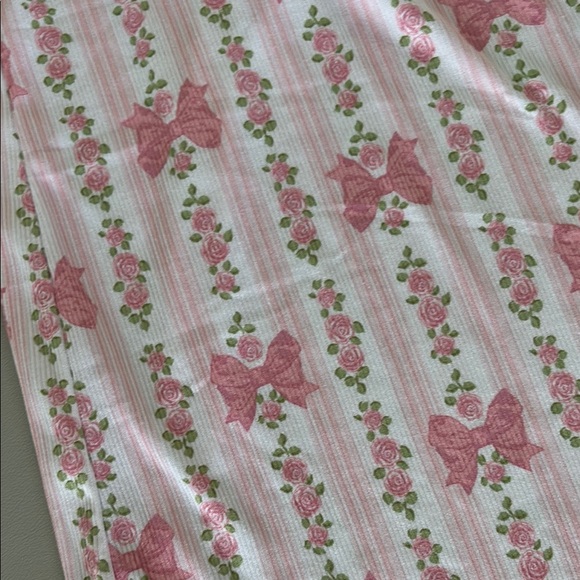 Shabby Chic Pink and White Chemise Nightgown flowers and bows - Picture 4 of 14